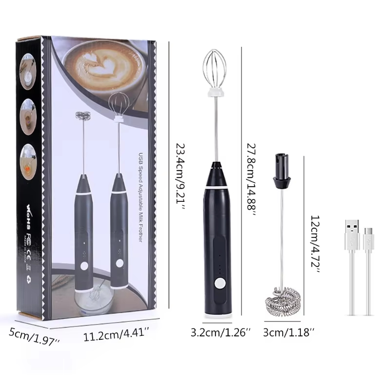 Hand Mixer Electric - Batidora de Leche Eléctrica Inalámbrica -