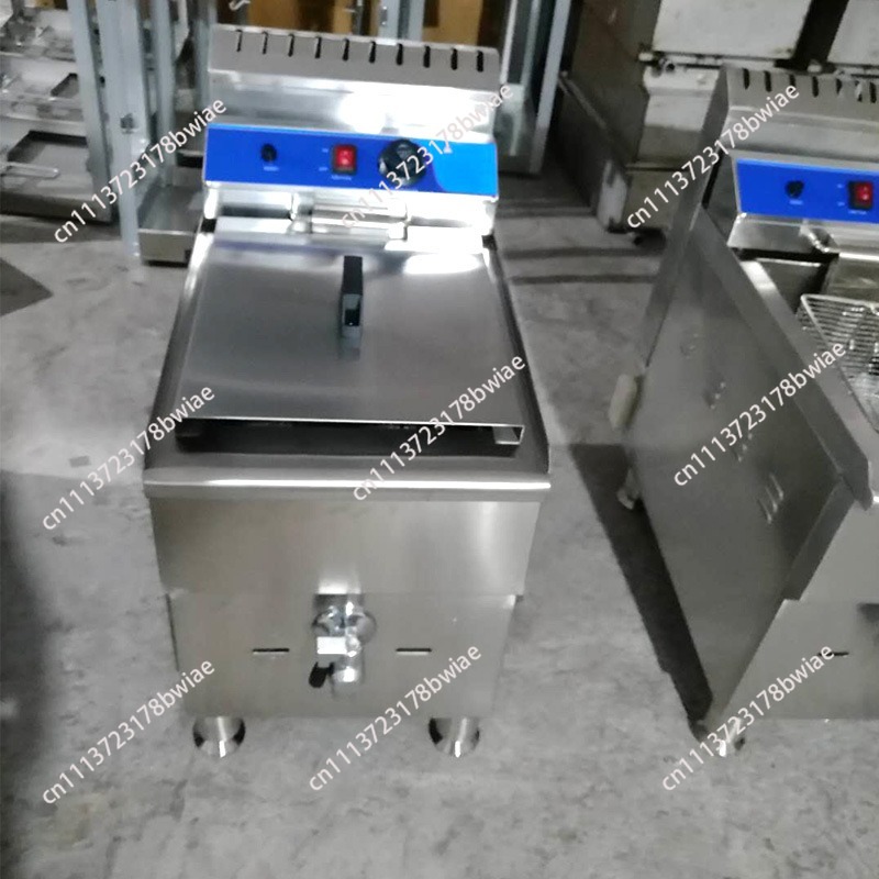 Deep Fryer Stainless - Freidora comercial de gas de 18L,