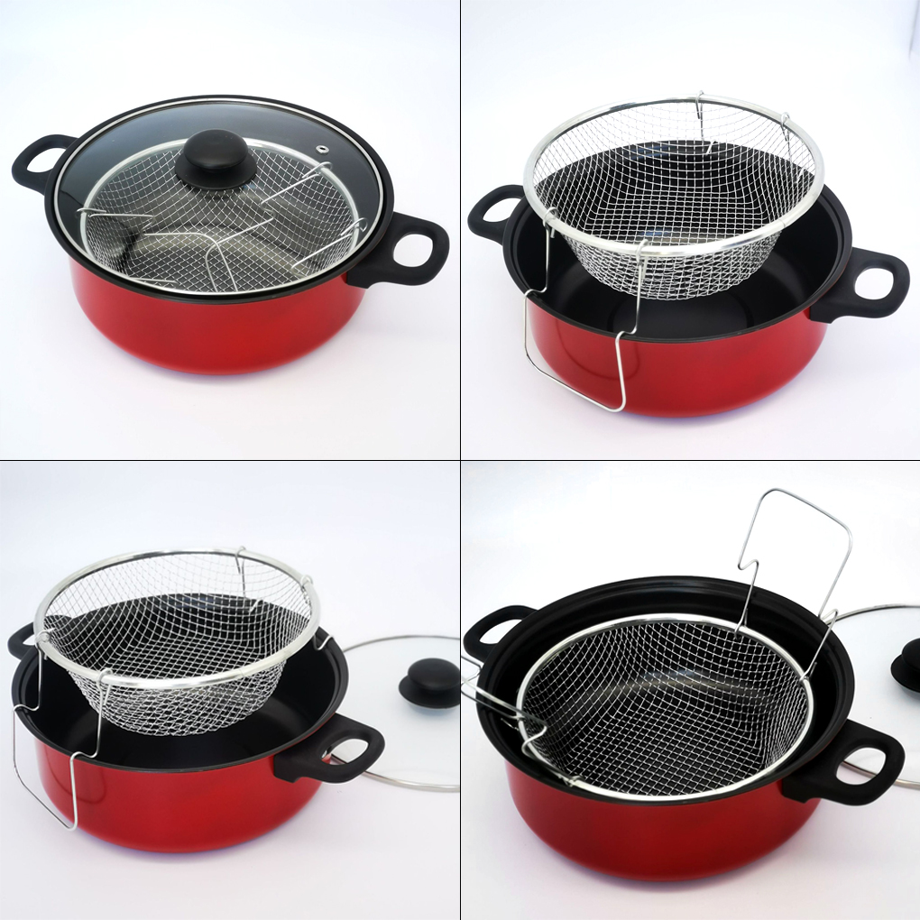 Deep Fryer Stainless - Olla para freír patatas fritas de