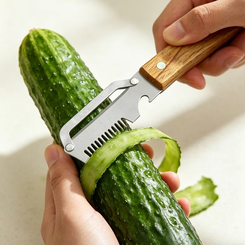 Pelador multifuncional de acer - Kitchen Appliances Japan reseña y precio