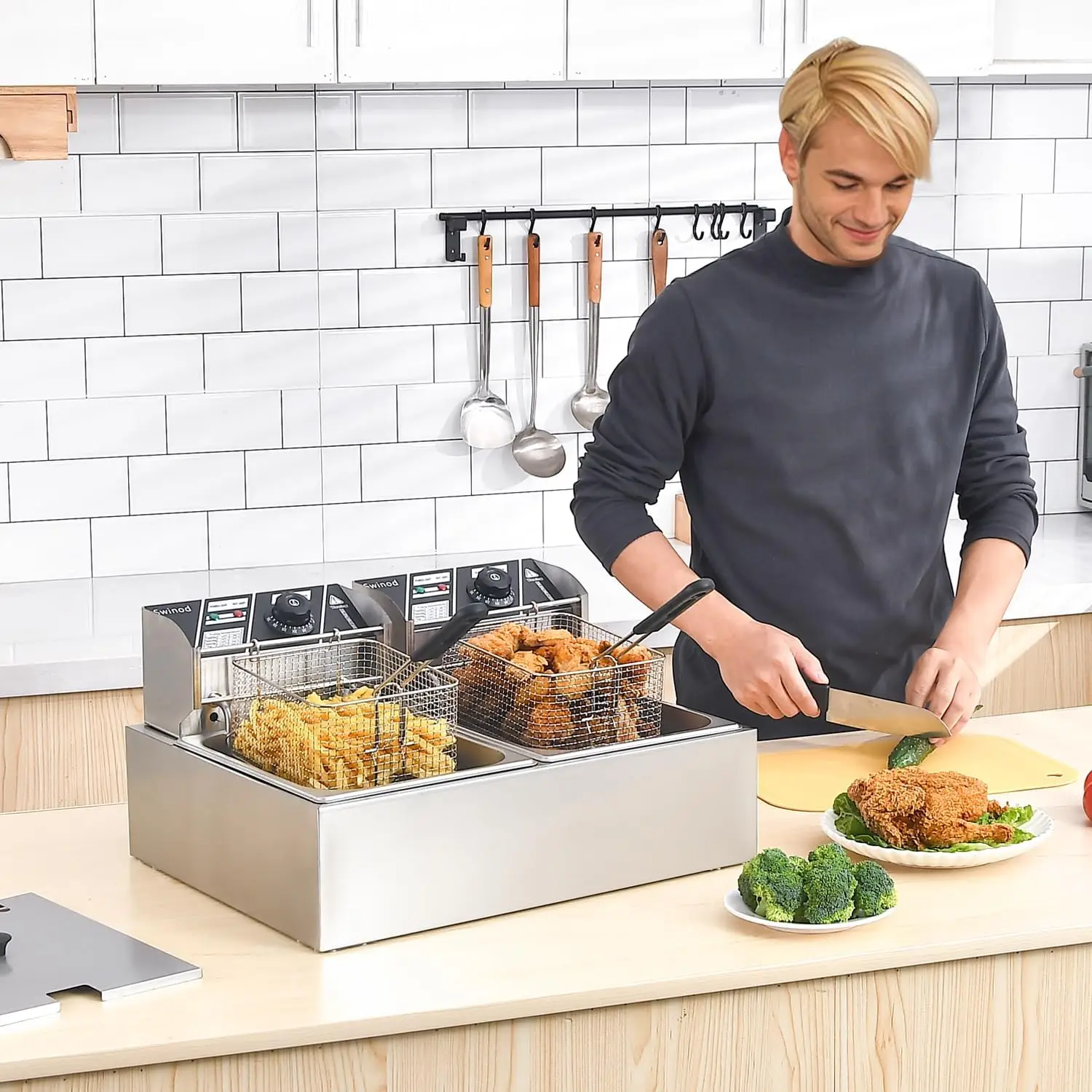 Freidora Eléctrica Comercial c - Deep Fryer Stainless reseña y precio
