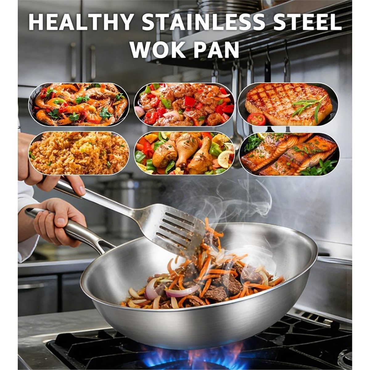 Sartén Wok de Acero Inoxidable - Wok Electric Flat reseña y precio